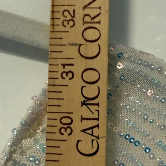 Lucy in the Sky Shantelle Sequin Mini Dress Size S Champage Sparkle Tie Back - Picture 9 of 10